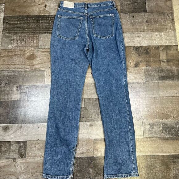 Everlane Women’s Size 28 Slit High Waist Bootcut Jeans Blue Dark Wash Denim - Picture 7 of 14